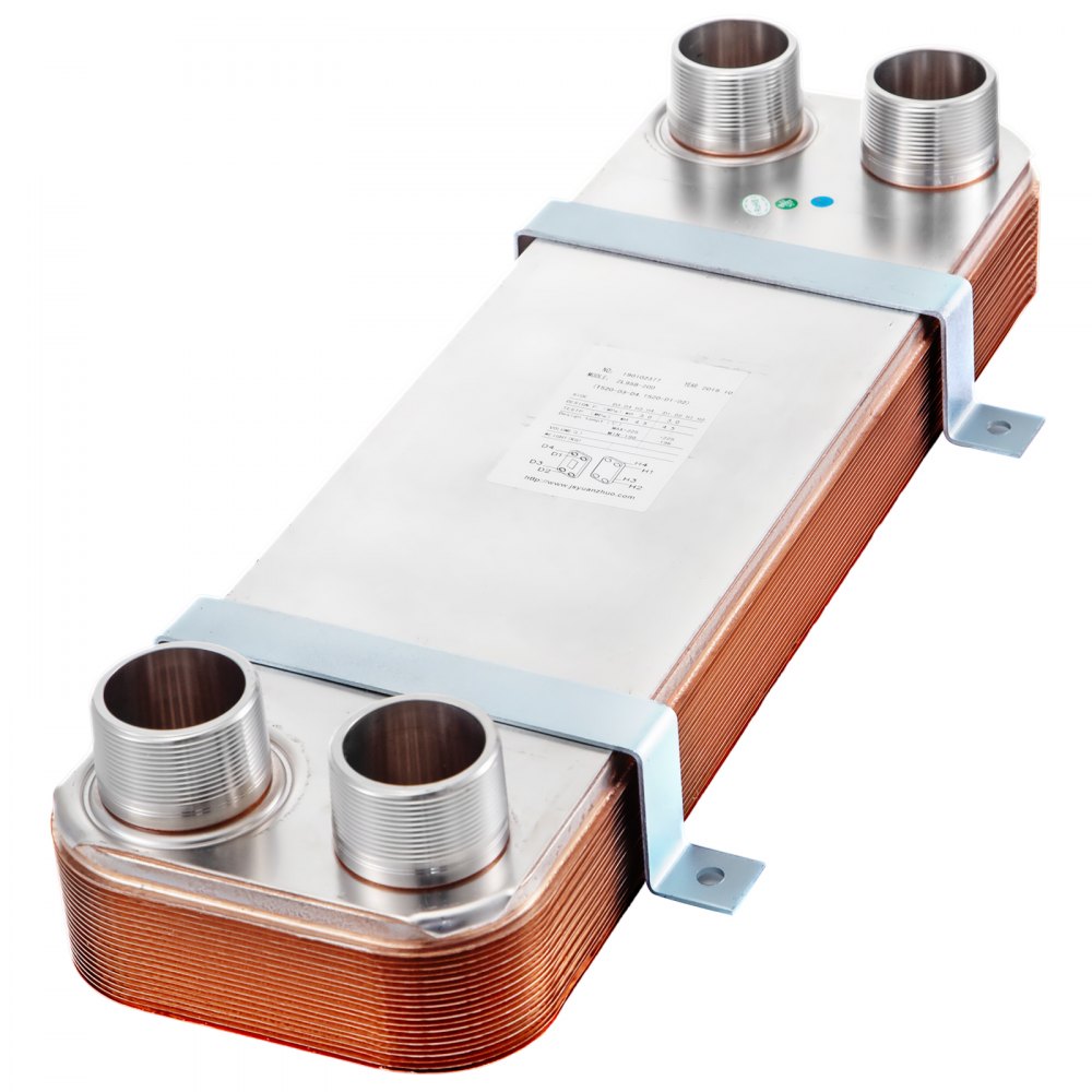 Scambiatore Di Calore A 20 Piastre saldobrasato 2" Mnpt Per riscaldamento