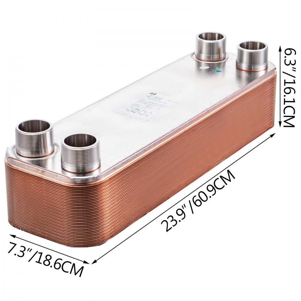 Scambiatore di Calore 40 Piastre Scambiatore di Calore per Riscaldamento