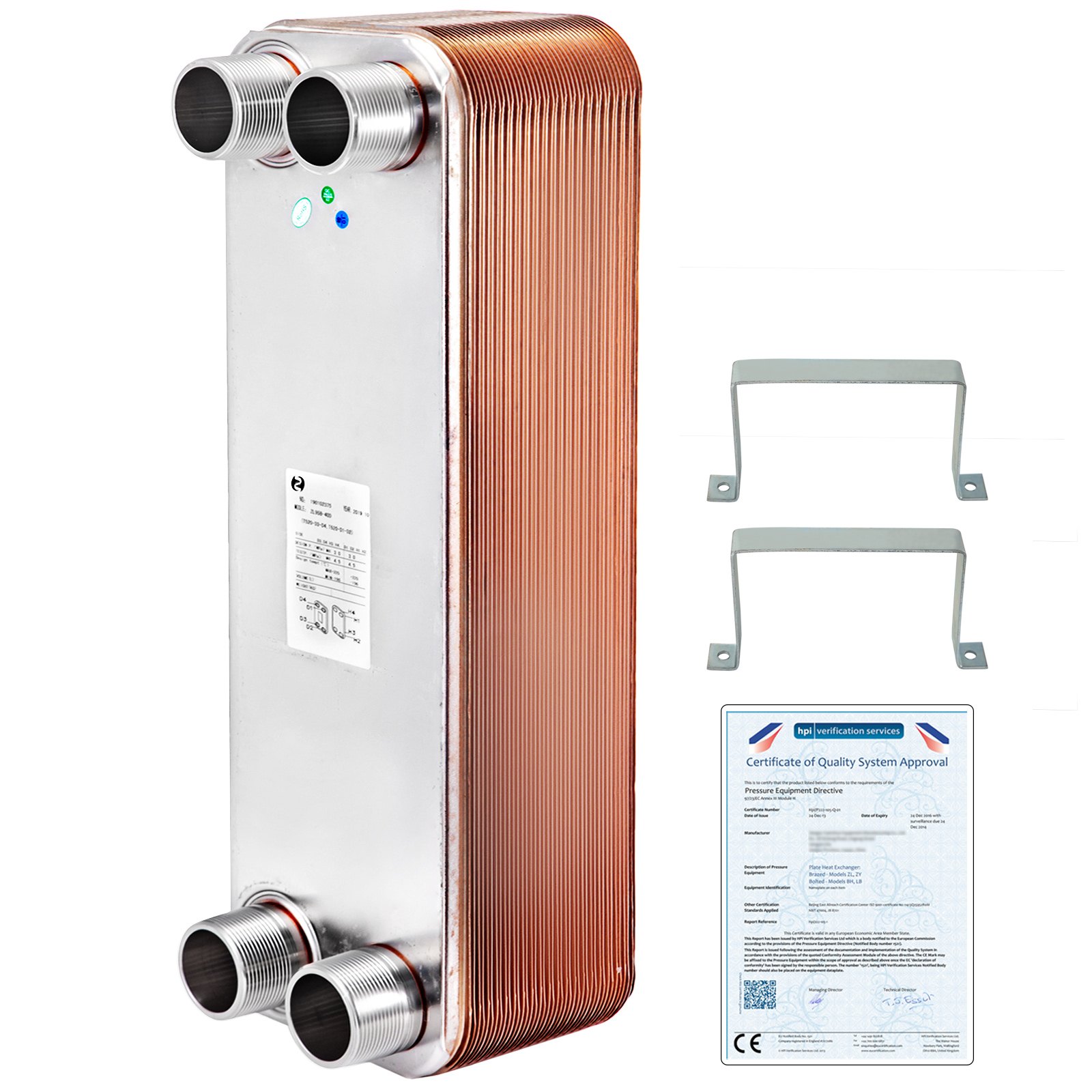 Scambiatore di Calore 40 Piastre Scambiatore di Calore per Riscaldamento