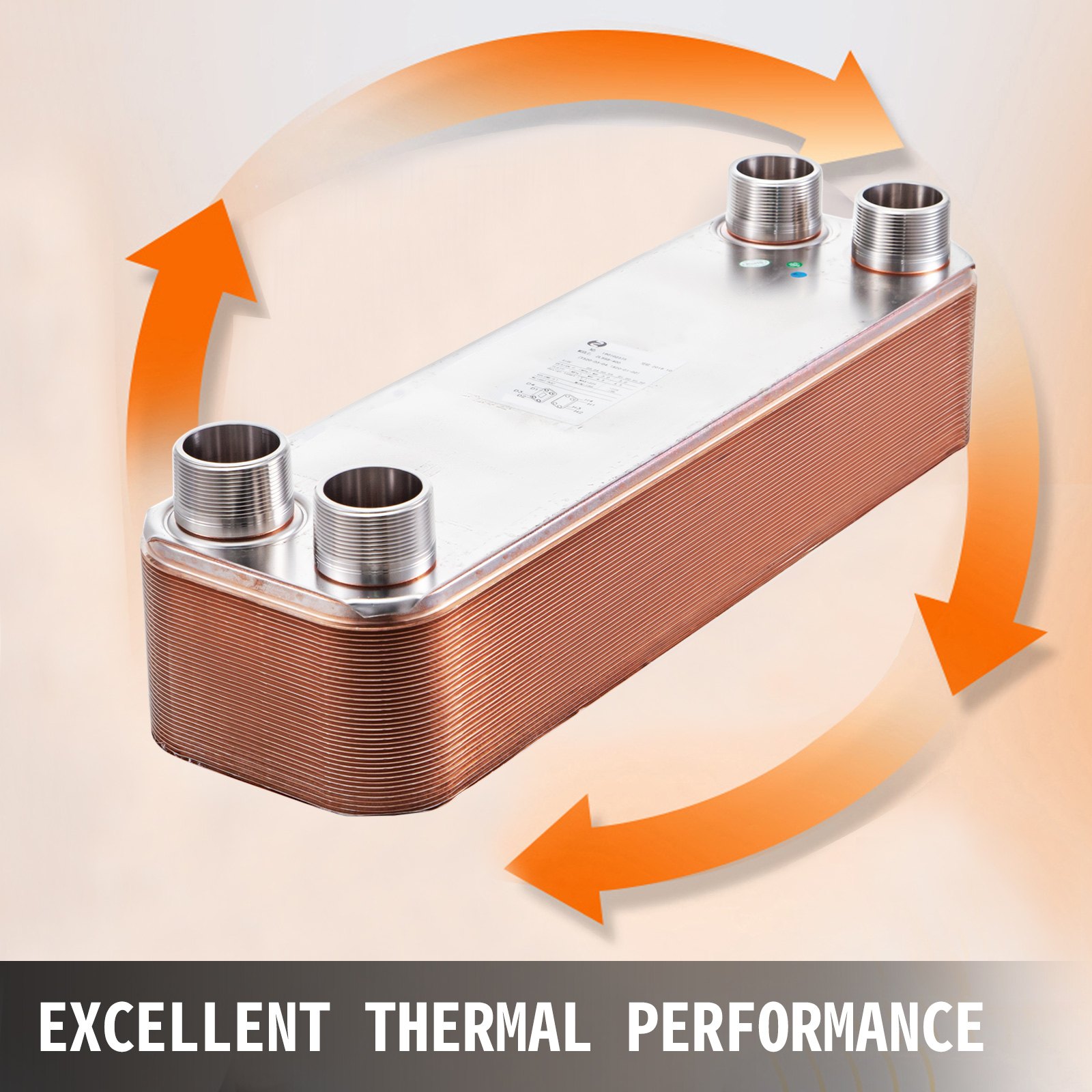 Scambiatore di Calore 40 Piastre Scambiatore di Calore per Riscaldamento