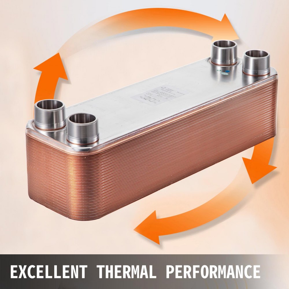 Scambiatore Di Calore A 50 Piastre saldobrasato 2" Mnpt Per riscaldamento