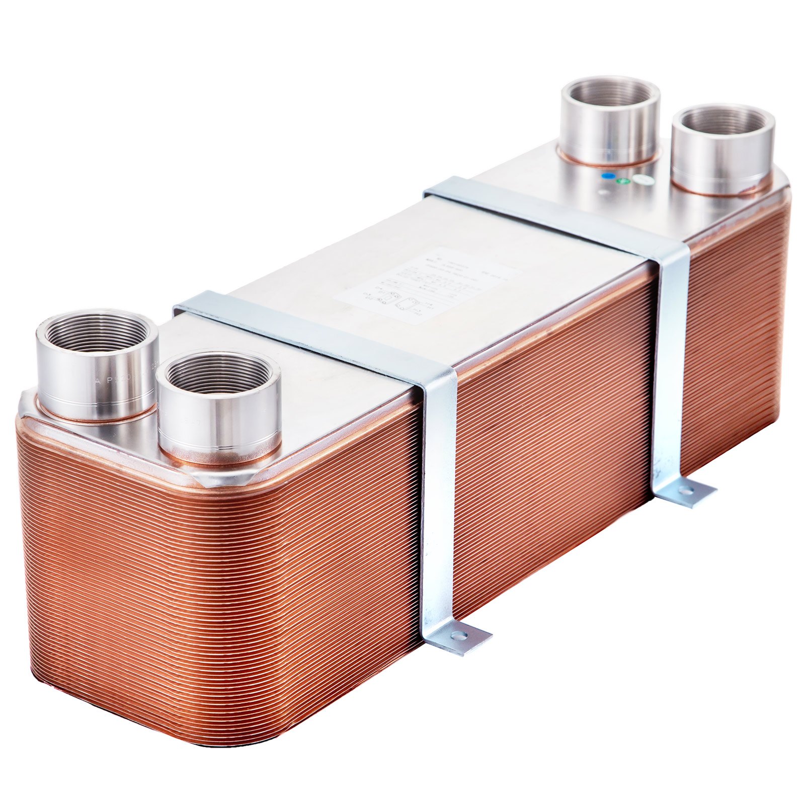 Scambiatore Di Calore 60 Piastre 316l + 99,9% Rame Per Riscaldamento 2" Fnpt