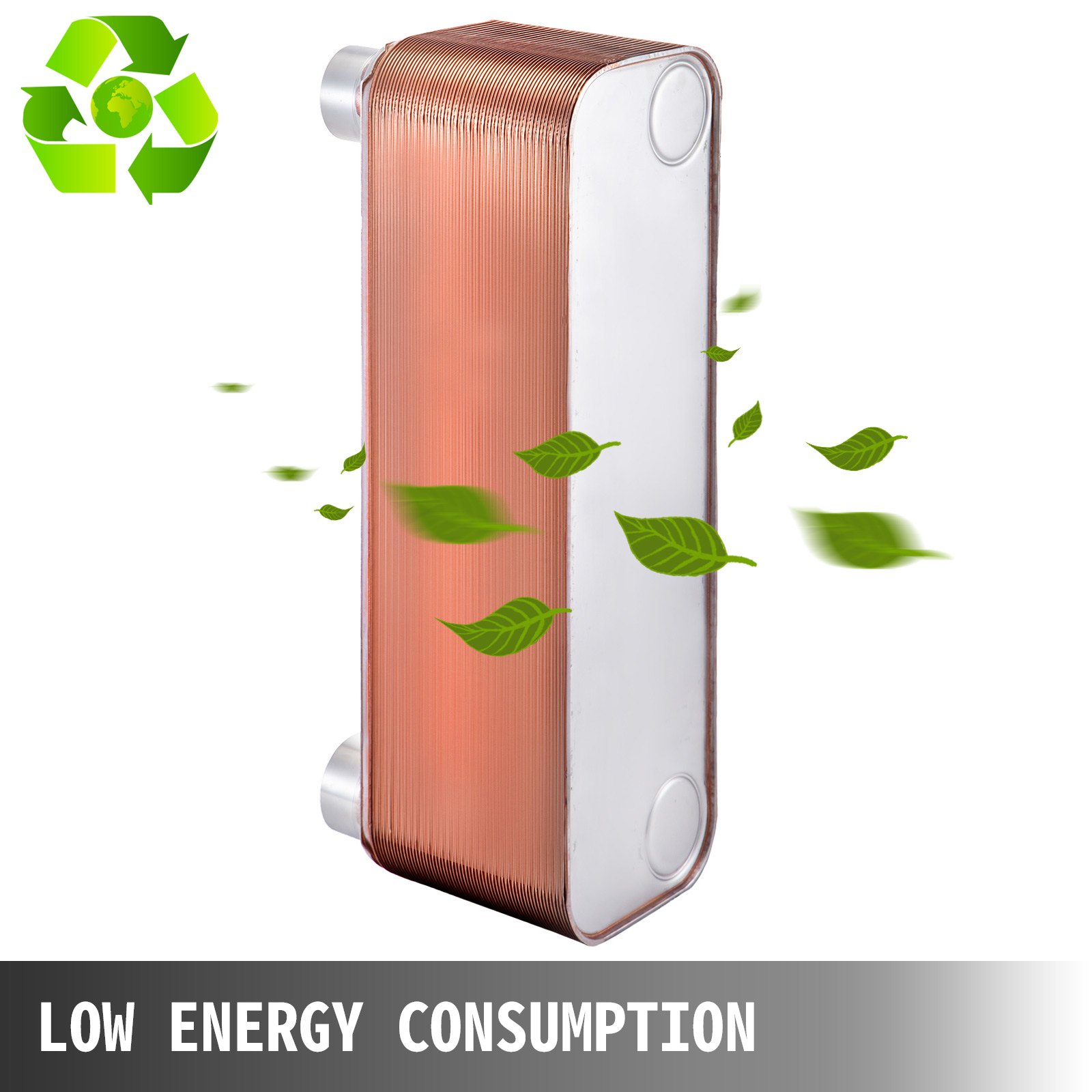 Scambiatore Di Calore 60 Piastre 316l + 99,9% Rame Per Riscaldamento 2" Fnpt