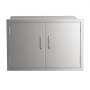 VEVOR Cassettiera con 3 Ripiani per Cucina Isola da Esterno Acciaio Inox 762 x 520 x 520 mm, con 2 Porte Cassetto da Incasso per Organizzazione Utensili Cucina, Pentole, Accessori, Postazione BBQ