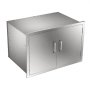 VEVOR Cassettiera con 3 Ripiani per Cucina Isola da Esterno Acciaio Inox 762 x 520 x 520 mm, con 2 Porte Cassetto da Incasso per Organizzazione Utensili Cucina, Pentole, Accessori, Postazione BBQ