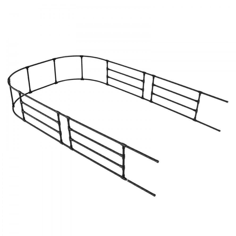 VEVOR Garden Arbor, 2.4 (H) x 1.5 (W) x 0.4 (D) m Metal Archway, Sturdy Outdoor Trellis Arch with Stakes, Easy to Assemble, Pergola Arbor for Plant Climbing Yard Lawn Wedding Party