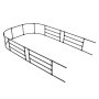 VEVOR Arco da Giardino 240x150x40 cm, Arco per Decorazione Matrimonio in Metallo, Supporto da Giardino per Piante Rampicanti Tubi in Acciaio Zincato, Supporto per Piante Rampicanti e Rose
