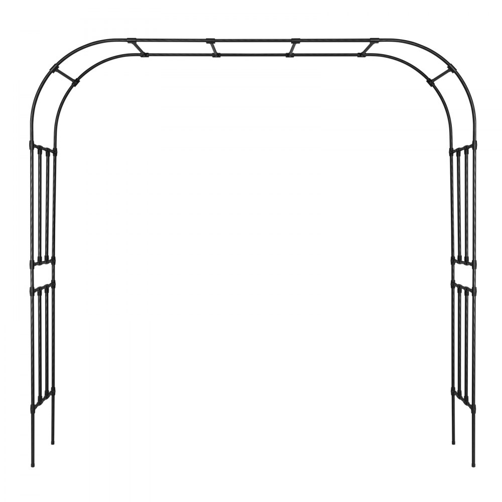 VEVOR Arco da Giardino 240x250x40 cm, Arco per Decorazione Matrimonio in Metallo, Supporto da Giardino per Piante Rampicanti, Supporto per Piante Rampicanti e Rose per Eventi Feste