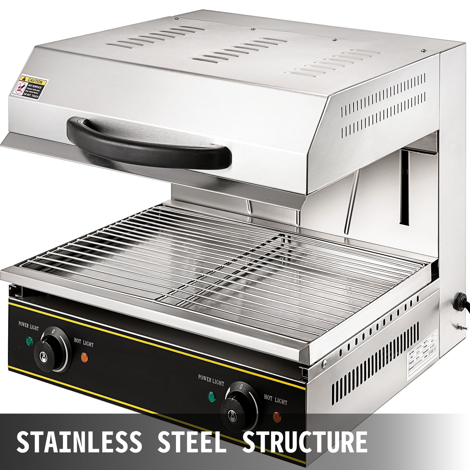 Griglia Elettrica Forno Elettrico 60x48cm + Bruciatore Di Sollevamento 50-300℃