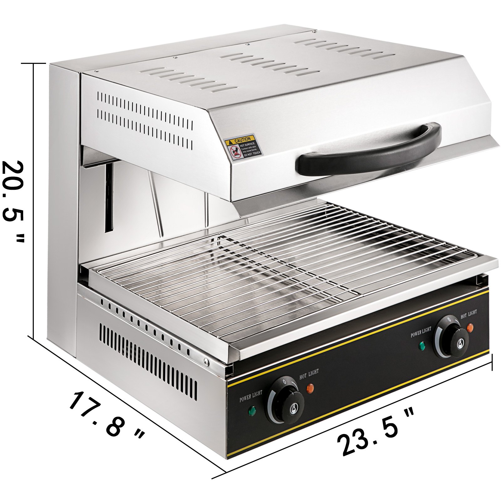 Griglia Elettrica Forno Elettrico 60x48cm + Bruciatore Di Sollevamento 50-300℃