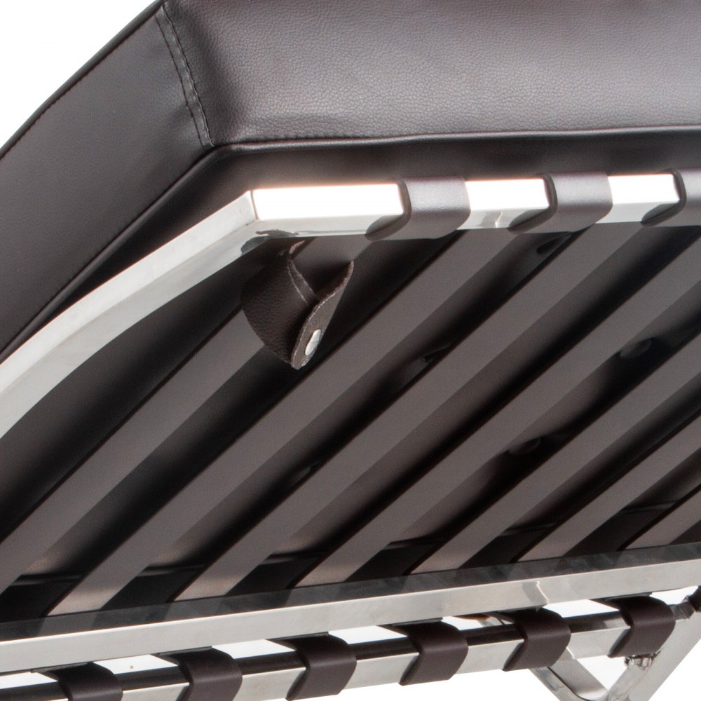 Poltrona Sedia Lounge In Pelle Pu Stile Barcellona Portico Pelle Fiore