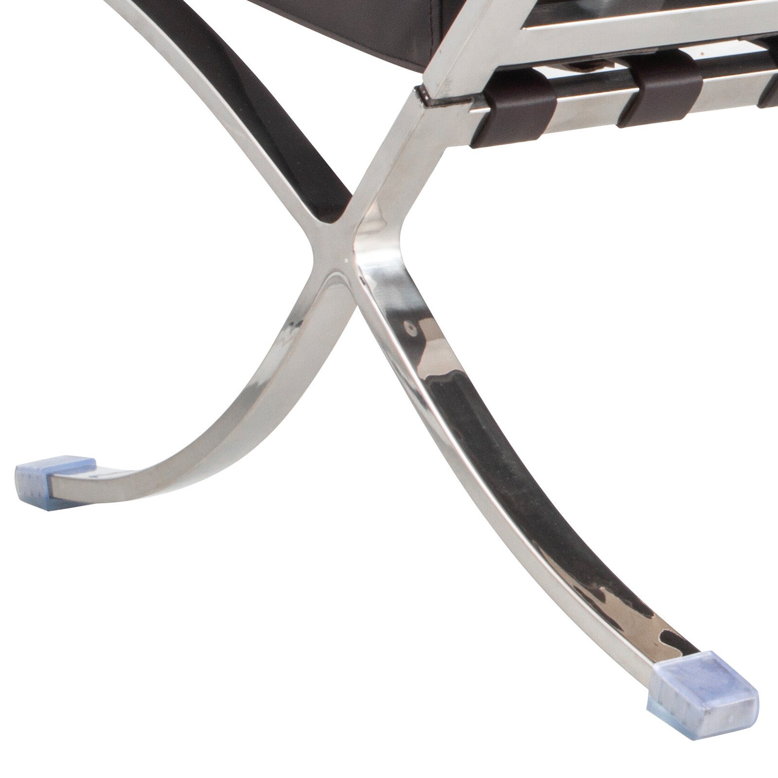 Poltrona Sedia Lounge In Pelle Pu Stile Barcellona Portico Pelle Fiore