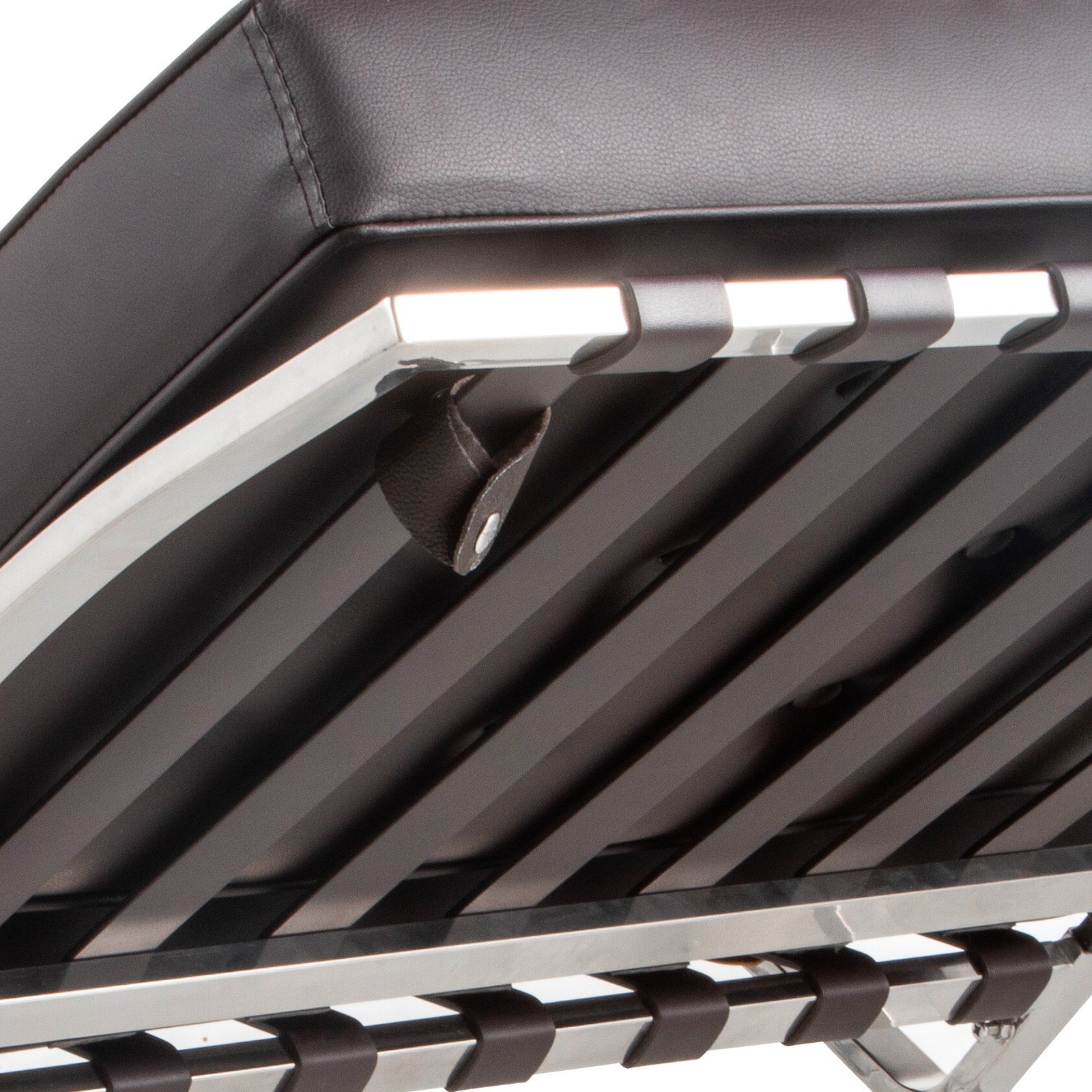 Poltrona Sedia Lounge In Pelle Pu Stile Barcellona Portico Pelle Fiore