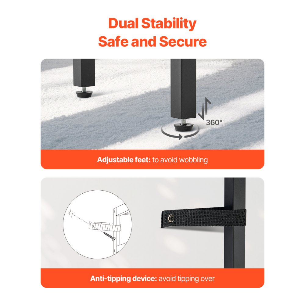 VEVOR Tavolo Stretto Dietro Divano, 106 x 29,5 x 73,5 cm, con Prese di Corrente, Tavolo d'Ingresso Lungo a 2 Livelli con Struttura in Metallo e Stazione di Ricarica, per Ingresso, Corridoio