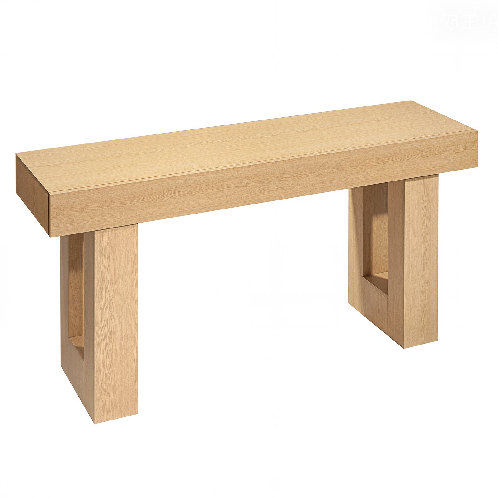 VEVOR Tavolino Console da Ingresso da 160 x 35 x 85 cm, Carico di 60 kg Rettangolare Stretto in Truciolato per Corridoio, Camera da Letto, Soggiorno, Tavolo Stretto Dietro Divano, Legno Naturale