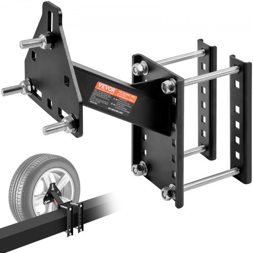 VEVOR Portaruota di Scorta, Supporto per Ruota di Scorta per Rimorchio, Capacità 160 Libbre, Accessori per Rimorchio Utilitario Adatto alla Maggior Parte delle Ruote da 4, 5, 6 e 8 Alette su 4", 4.25"
