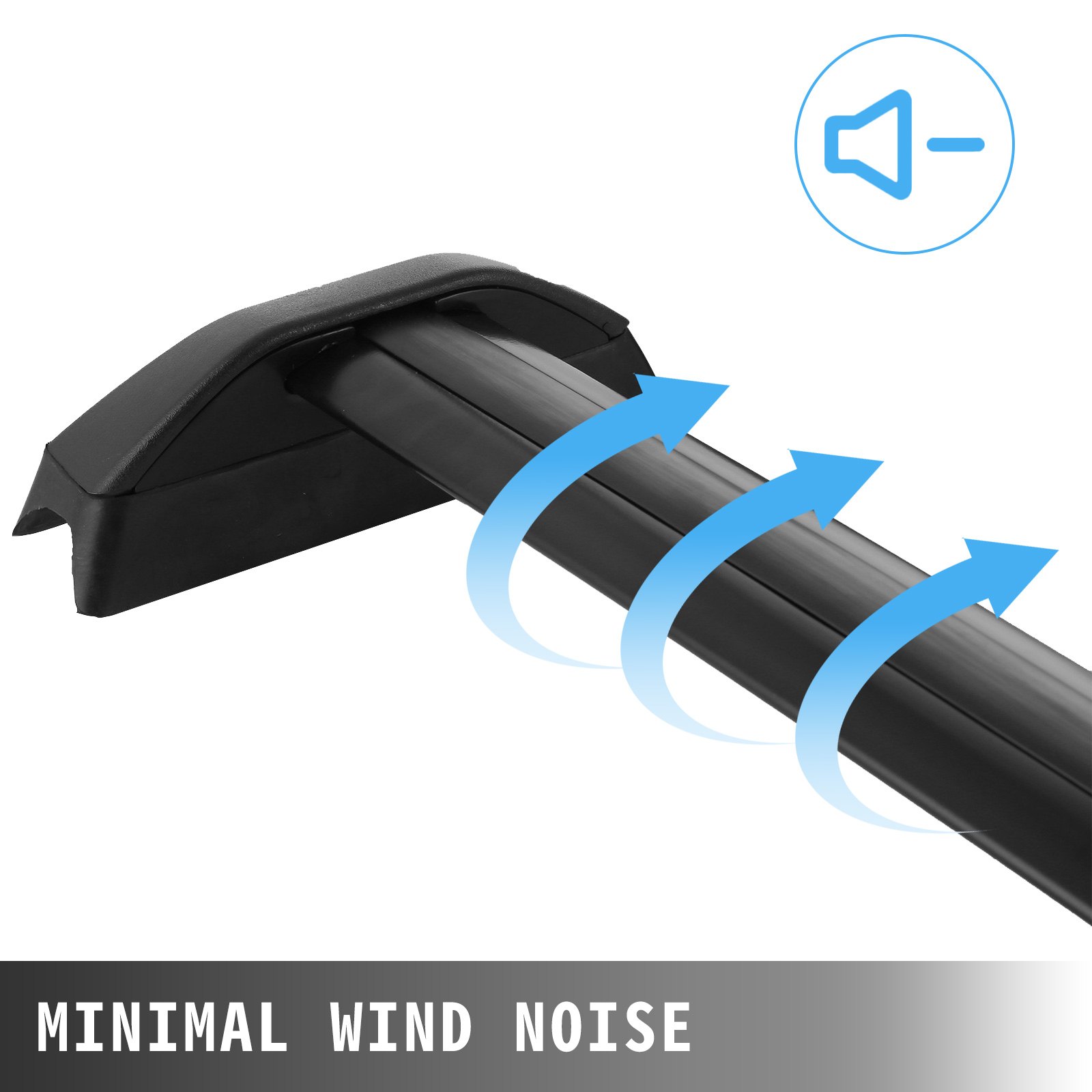 VEVOR Barre da Tetto Poli per Hon-da CRV 02-06, Set di Barre Portapacchi Portapacchi CE Fisse Nere per Ala Fissa Set per Honda CRV 2002-2006, Alluminio Nero Superiore Materiale Portapacchi