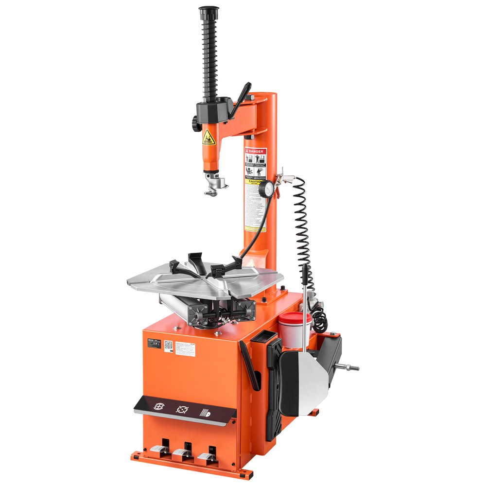 VEVOR Smontagomme per Pneumatici 1100W per Officina Garage Manutenzione Morsetto Esterno da 254-457 mm, Interno da 305-559 mm, Larghezza Cerchio max 305 mm, Azionamento a Pedale, per Autofficine