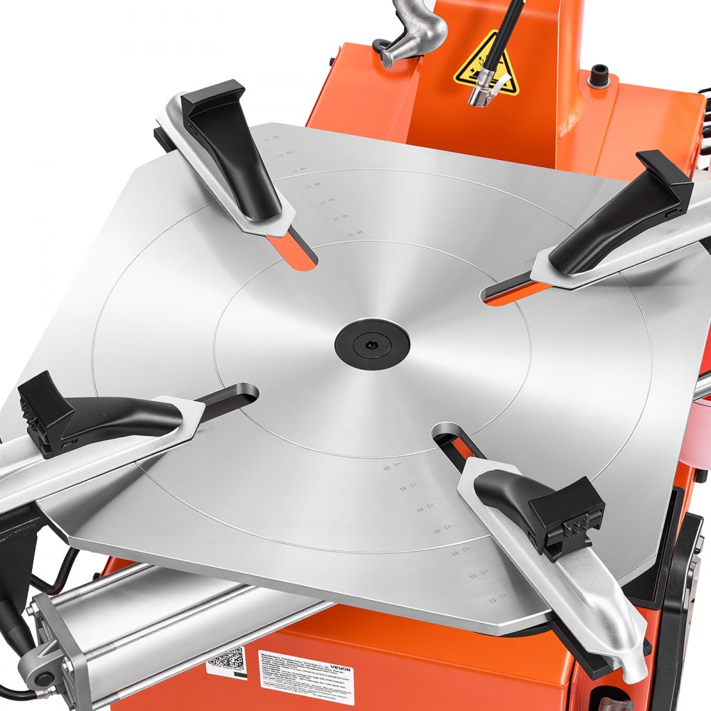 VEVOR Smontagomme per Pneumatici 1100W per Officina Garage Manutenzione Morsetto Esterno da 254-457 mm, Interno da 305-559 mm, Larghezza Cerchio max 305 mm, Azionamento a Pedale, per Autofficine