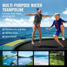 VEVOR Rimbalzatore gonfiabile dell'acqua, trampolino ricreativo dell'acqua 13 piedi, piattaforma portatile del nuoto di rimbalzo con scala pompa per la piscina, il lago, gli sport acquatici