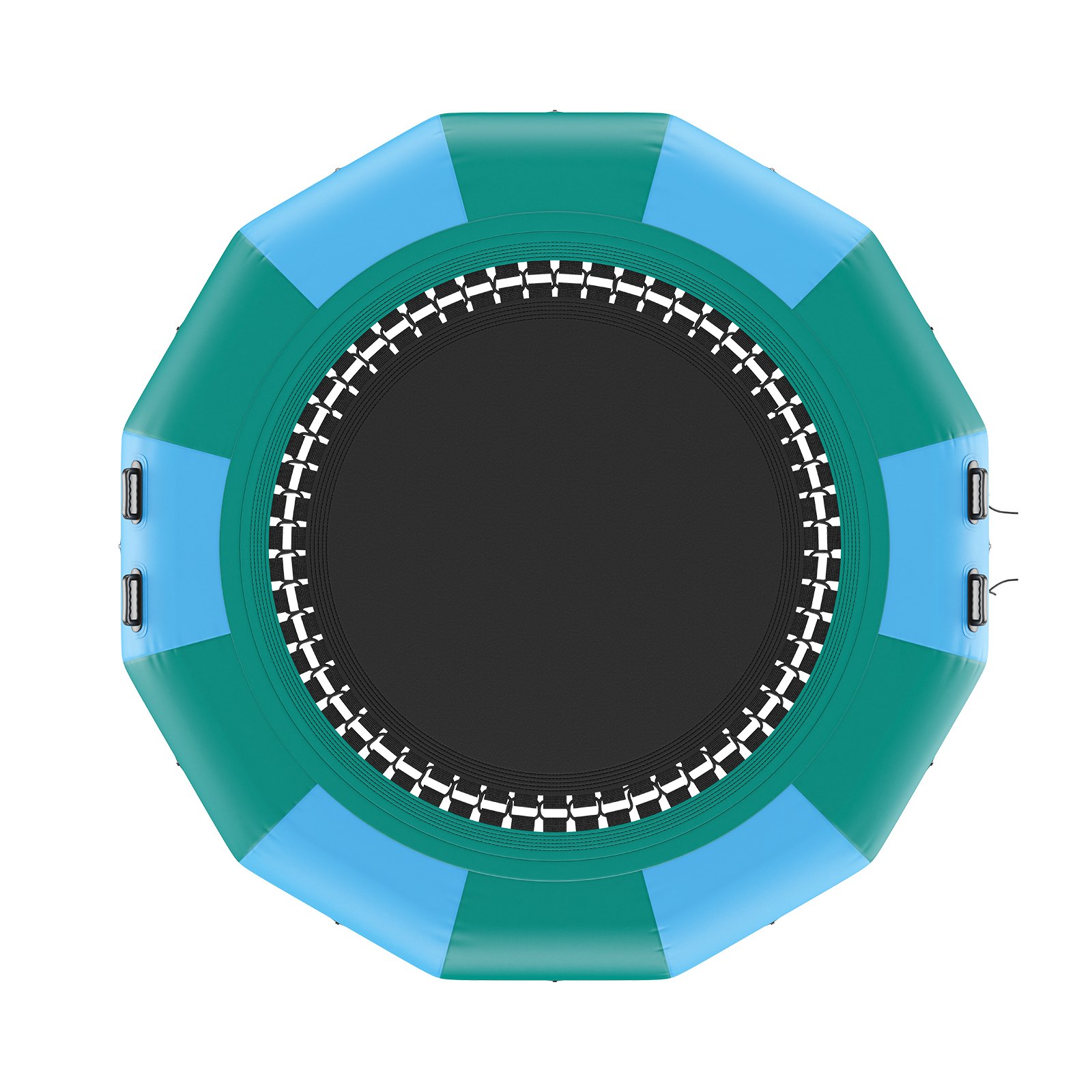 VEVOR Rimbalzatore gonfiabile dell'acqua, trampolino ricreativo dell'acqua 12 piedi, piattaforma portatile del nuoto di rimbalzo con scala 3 gradini la pompa elettrica, trampolino gonfiabile piscina