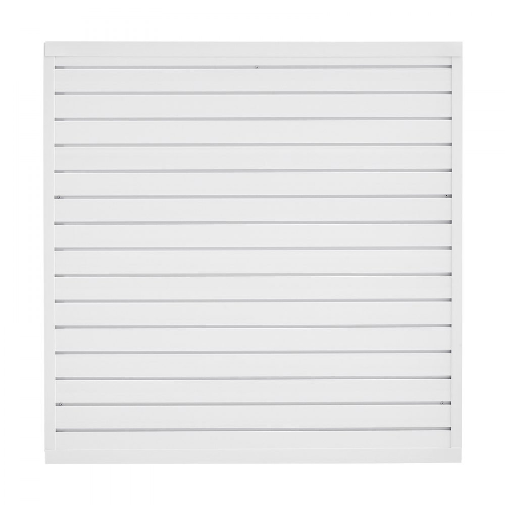 VEVOR Pannelli per Pareti a Doghe per Garage con Disegno Modulare, Pannello per Pareti a Doghe Regolabile, con Struttura di Accoppiamento e Taglio Fai da Te, Bianco 1230 x 1235 x 20 mm