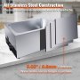 VEVOR Scaldavivande per Buffet in Acciaio Inox Commerciale Elettrico 1200W Capienza 22,7L ca. per Catering Evento Esterno Festa BBQ da Giardino, Contenitore Scaldavivande di Riscaldamento Acciaio Inox