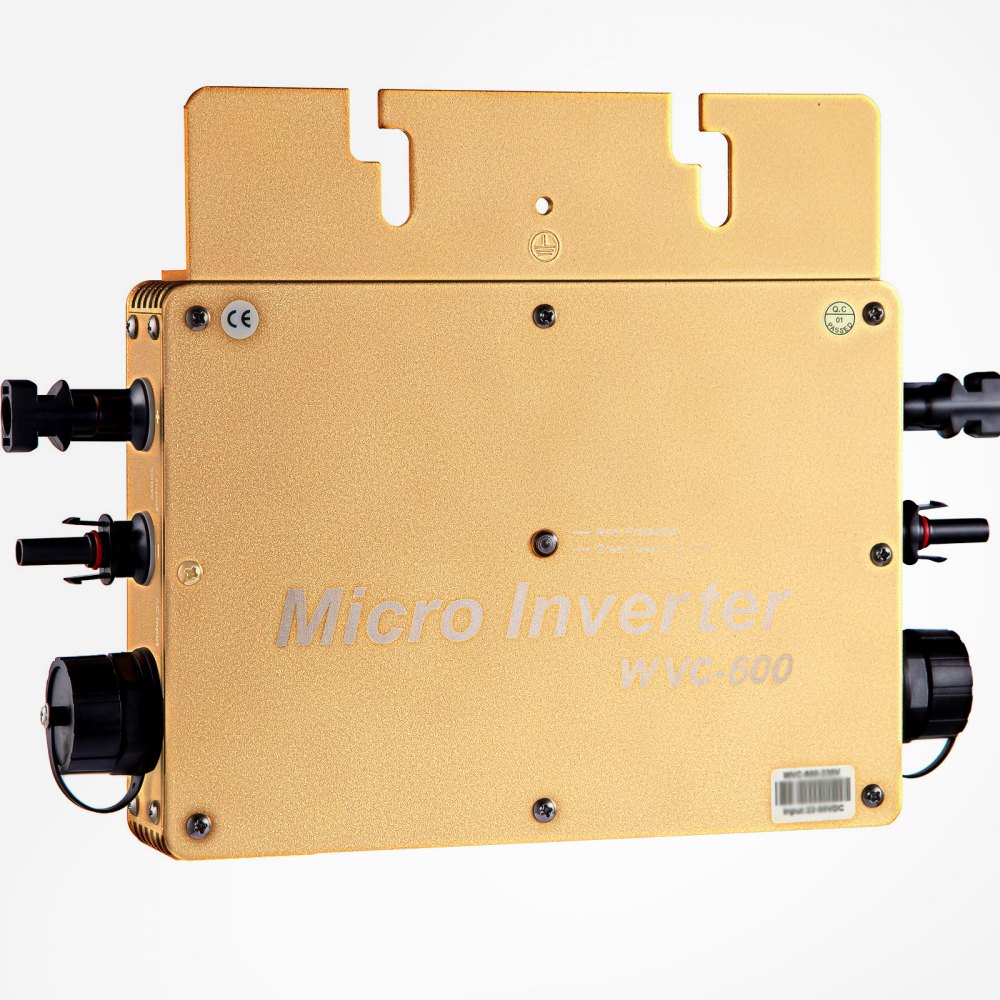 Vevor Micro Inverter Solare Connesso Alla Rete Mttp 600w Impermeabile Ip65 Oro