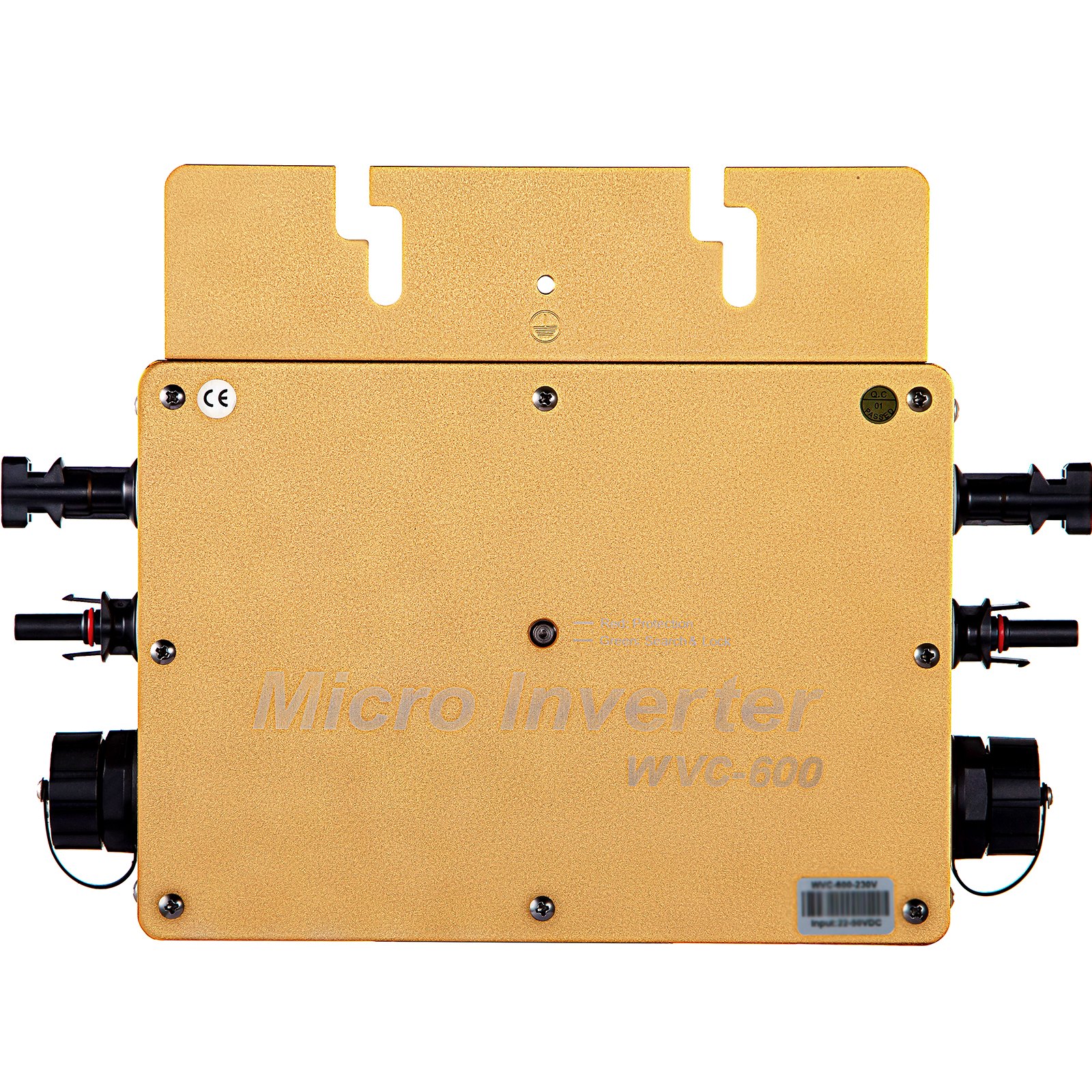 Vevor Micro Inverter Solare Connesso Alla Rete Mttp 600w Impermeabile Ip65 Oro