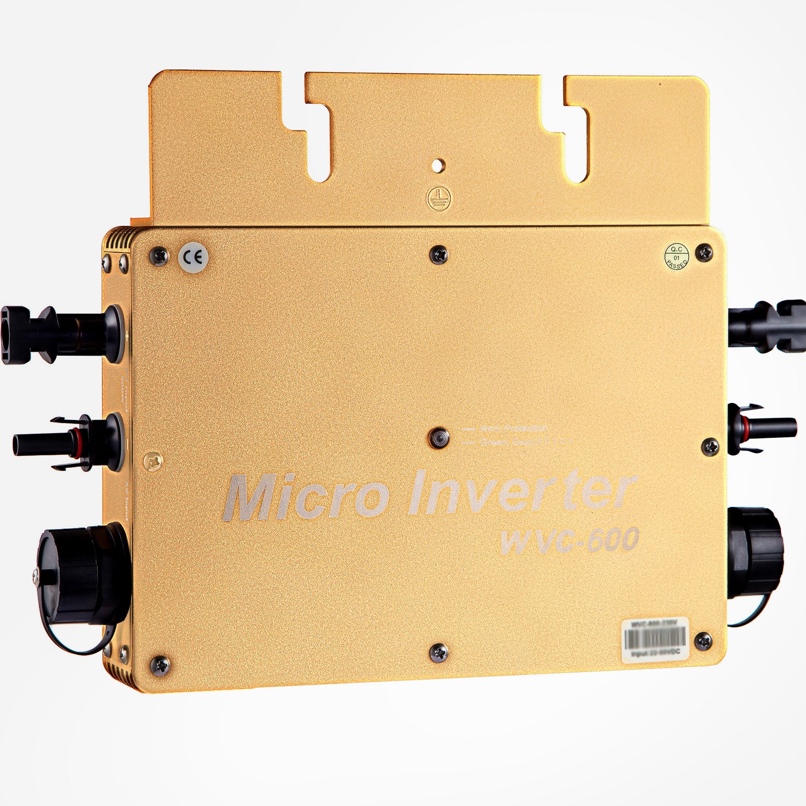 Vevor Micro Inverter Solare Connesso Alla Rete Mttp 600w Impermeabile Ip65 Oro