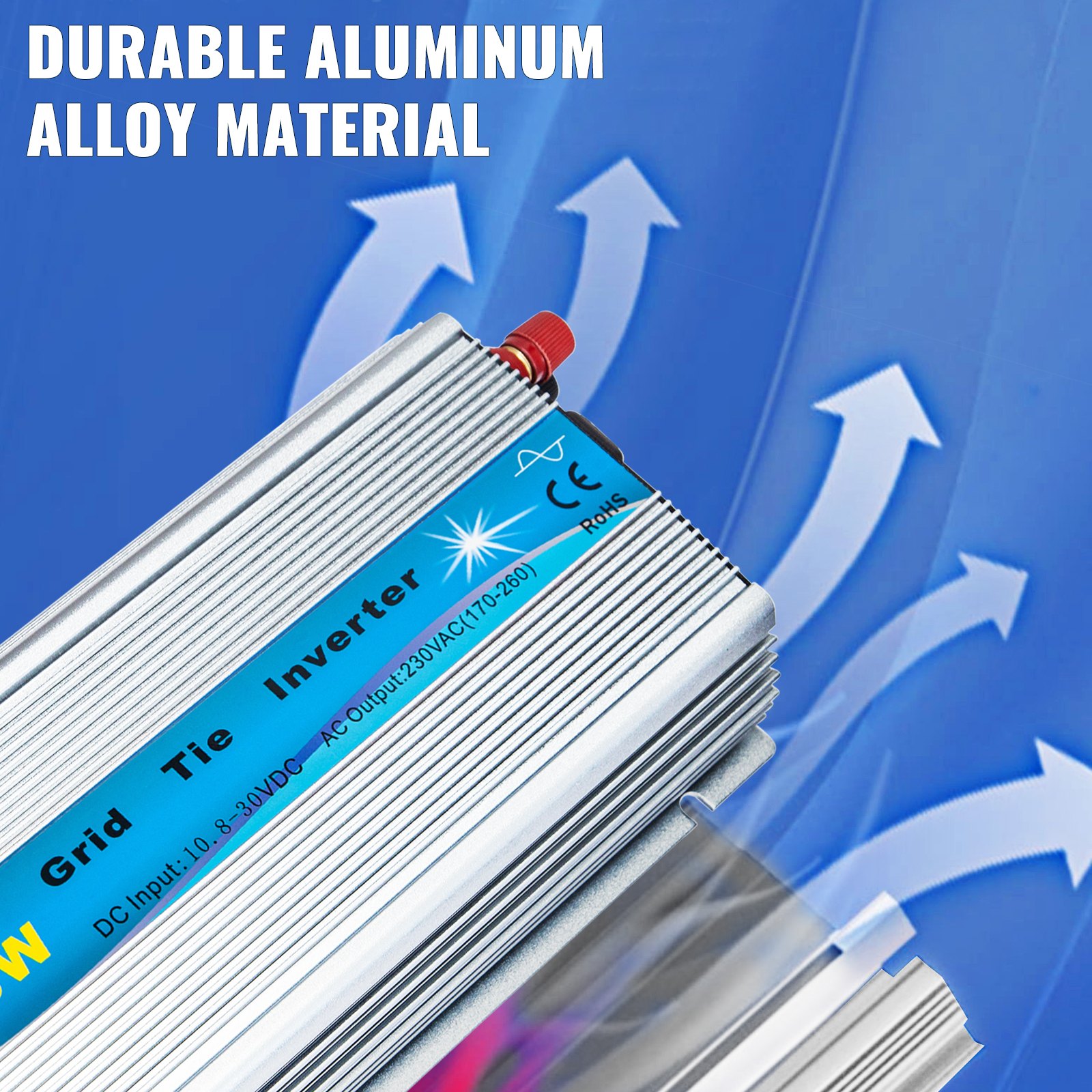 Vevor Inverter Collegato Alla Rete Solare 1kw Mttp Grid Tie Invertitore 10,8-30v