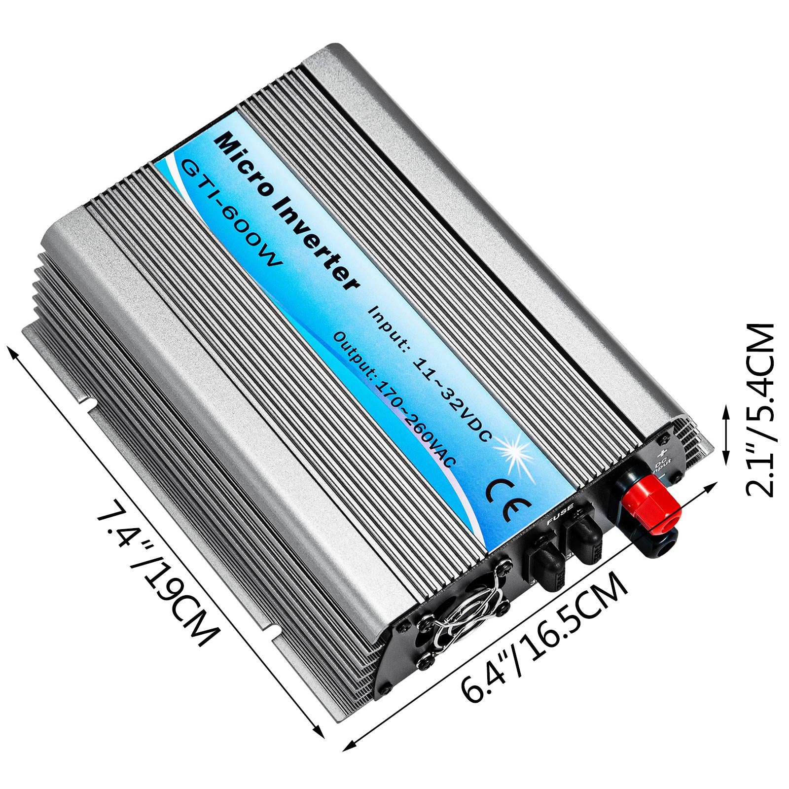 Vevor Inverter Collegato Alla Rete Solare 600w Mttp Grid Tie Invertitore 11-32 V