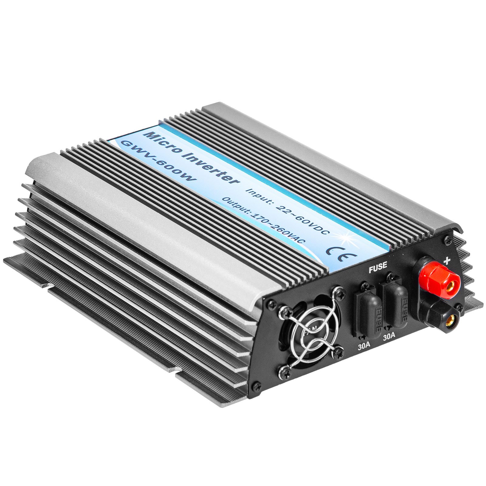 Vevor Micro Inverter Gwv-600w Mttp Invertitore Collegato Alla Rete Solare 22-60v