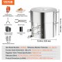 VEVOR Kit di Forno Fusorio a Gas Propano Capienza 16kg Temperatura Massima 1370℃ Corpo di Forno in Acciaio Inox per Metalli Fabbri Raffinerie, Kit di Forno di Fusione con 2 Bruciatori a Propano