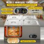 Scaldavivande Elettrico A 4 Vassoi Acciaio Food Warmer Per 4 Piatti 220v 1200w