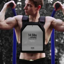 VEVOR Piastre Curve per Giubbotti Zavorrati, Coppie 6,57 kg, Piastre Zavorrate in Acciaio Alta Qualità, Vestibilità Ergonomica Sagomata WOD, peso Aggiuntivo Giubbotti Zavorrati, per Allenamento Forza