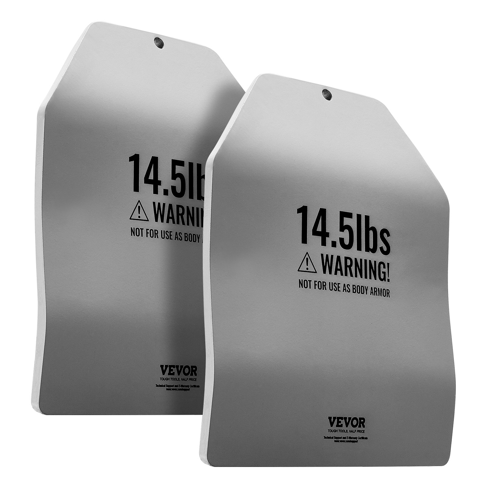 VEVOR Piastre Curve per Giubbotti Zavorrati, Coppie 6,57 kg, Piastre Zavorrate in Acciaio Alta Qualità, Vestibilità Ergonomica Sagomata WOD, peso Aggiuntivo Giubbotti Zavorrati, per Allenamento Forza