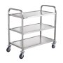 VEVOR Carrello multiuso a 3 livelli Carrello su ruote 95,3 x 50,8 x 95,8 cm 204,12 kg 6 ganci