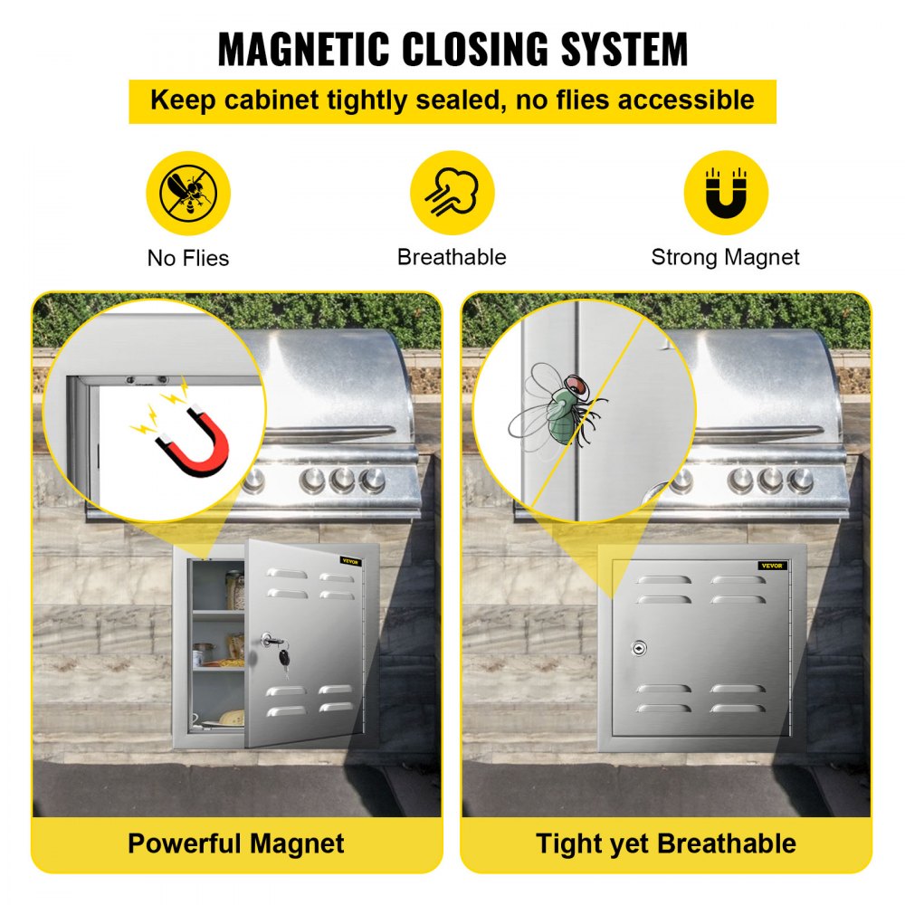 Vevor Singolo Porta Di Accesso Porta Da Cucina In Acciaio Inox 12 X 12 Pollici