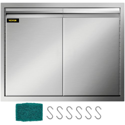 Vevor Porta Da Cucina Montaggio A Incasso Per Bbq Con Doppia Porta 81 X 53 Cm