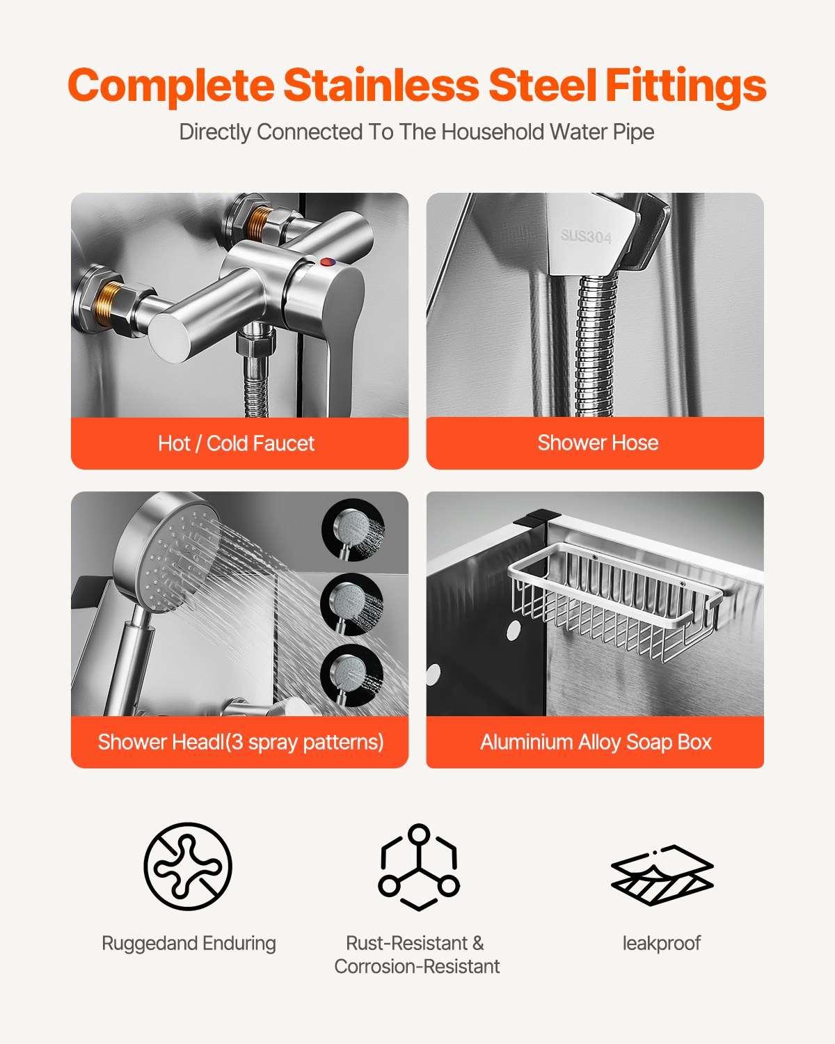 VEVOR Stazione di Lavaggio per Cani in Acciaio Inox, Vasca per Toelettatura per Animali Domestici di Grandi, Medie e Piccole Dimensioni da 127 cm con Scale, Pannello Filtro per Acqua, Porta Destra