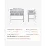 VEVOR Lavello da Cucina Commerciale in Acciaio Inox con 3 Lavandini Lavello Autoportante in Acciaio Inox 304 Lavandino Singolo 254x356x254 mm per Bar, Ristorante, Hotel, Cucina Commerciale