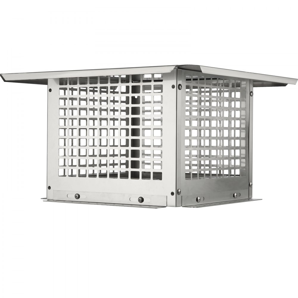 VEVOR Tappo per Canne Fumarie da Tetto in Acciaio Inossidabile Base Quadrata Accessori Inclusi, Coperchio Comignolo per Camino Antipioggia da Esterno Base 305x305 mm in Acciaio Inox, Tappo per Camino
