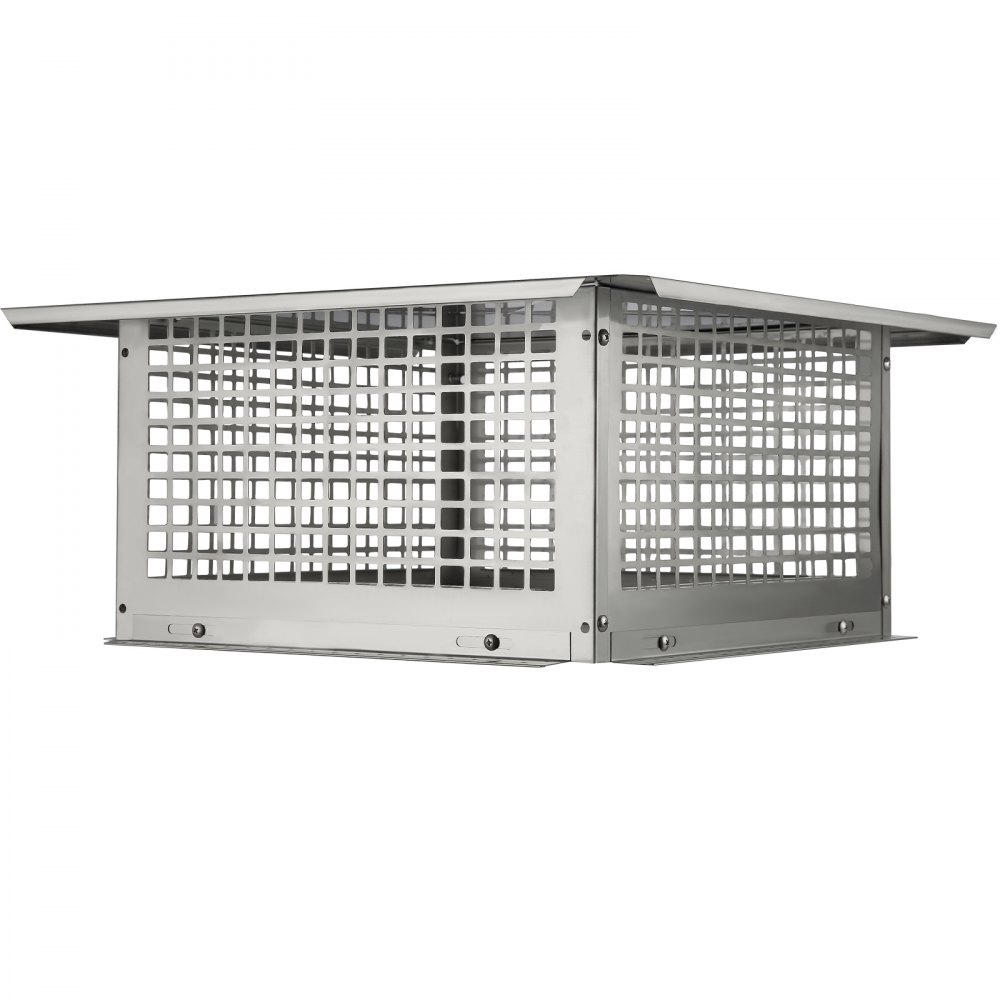 VEVOR Tappo per Canne Fumarie da Tetto in Acciaio Inossidabile Base Quadrata Accessori Inclusi, Coperchio Comignolo per Camino Antipioggia da Esterno Base 432x432 mm in Acciaio Inox, Tappo per Camino