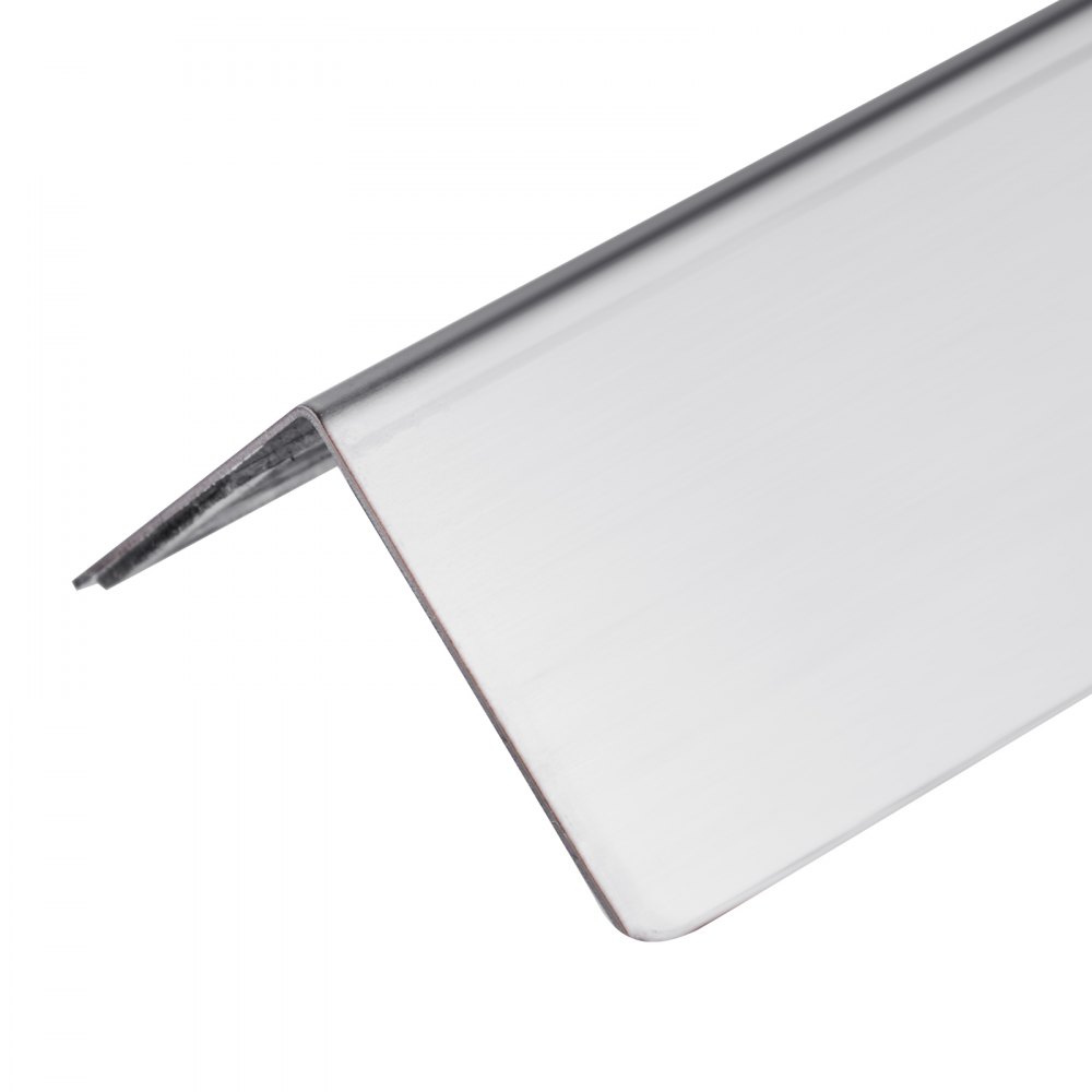 VEVOR Paraspigoli in Acciaio Inox 50 x 50 x 1217 mm, Confezione da 10 pezzi, Profilo Angolare per Muro a 90° con Nastro Adesivo, Protezione dagli Urti per Pareti di Soggiorno, Ufficio