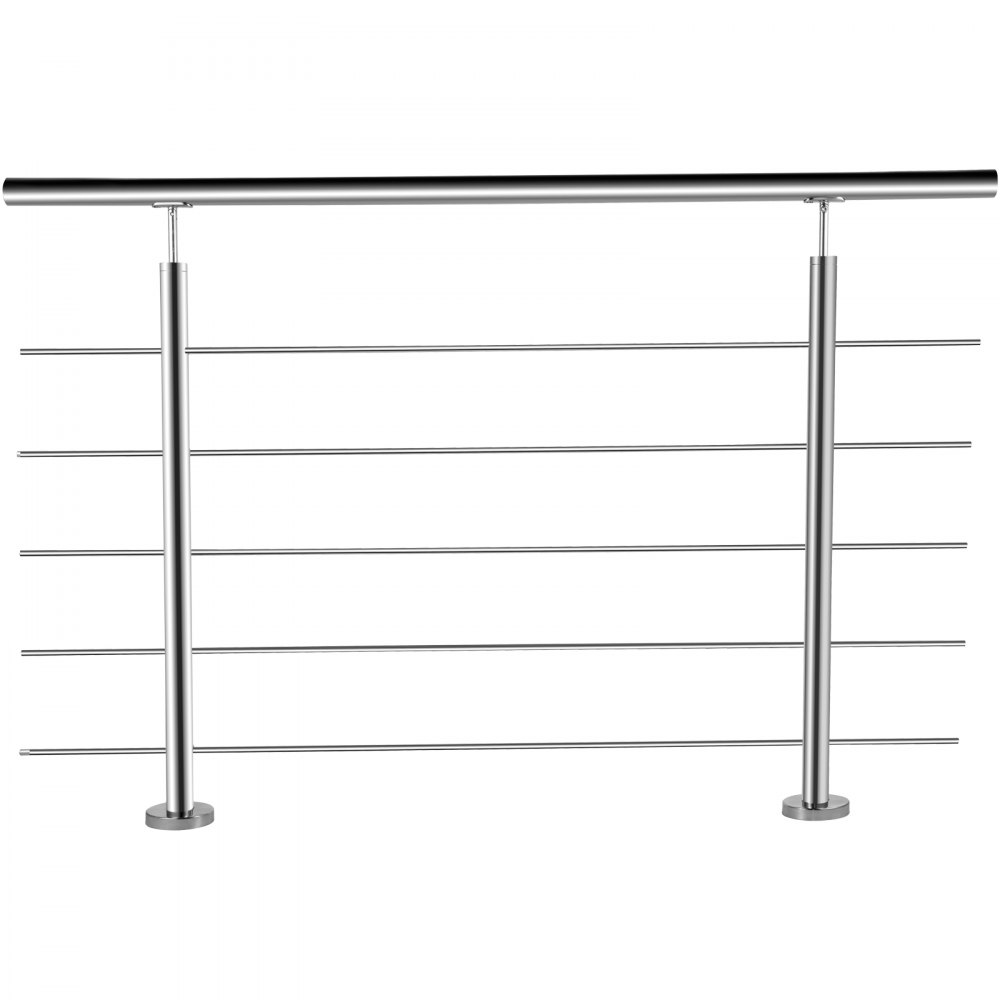 Vevor Ringhiera Per Scale In Acciaio Inox Corrimano Scala A 5 Barre Tubo 150cm