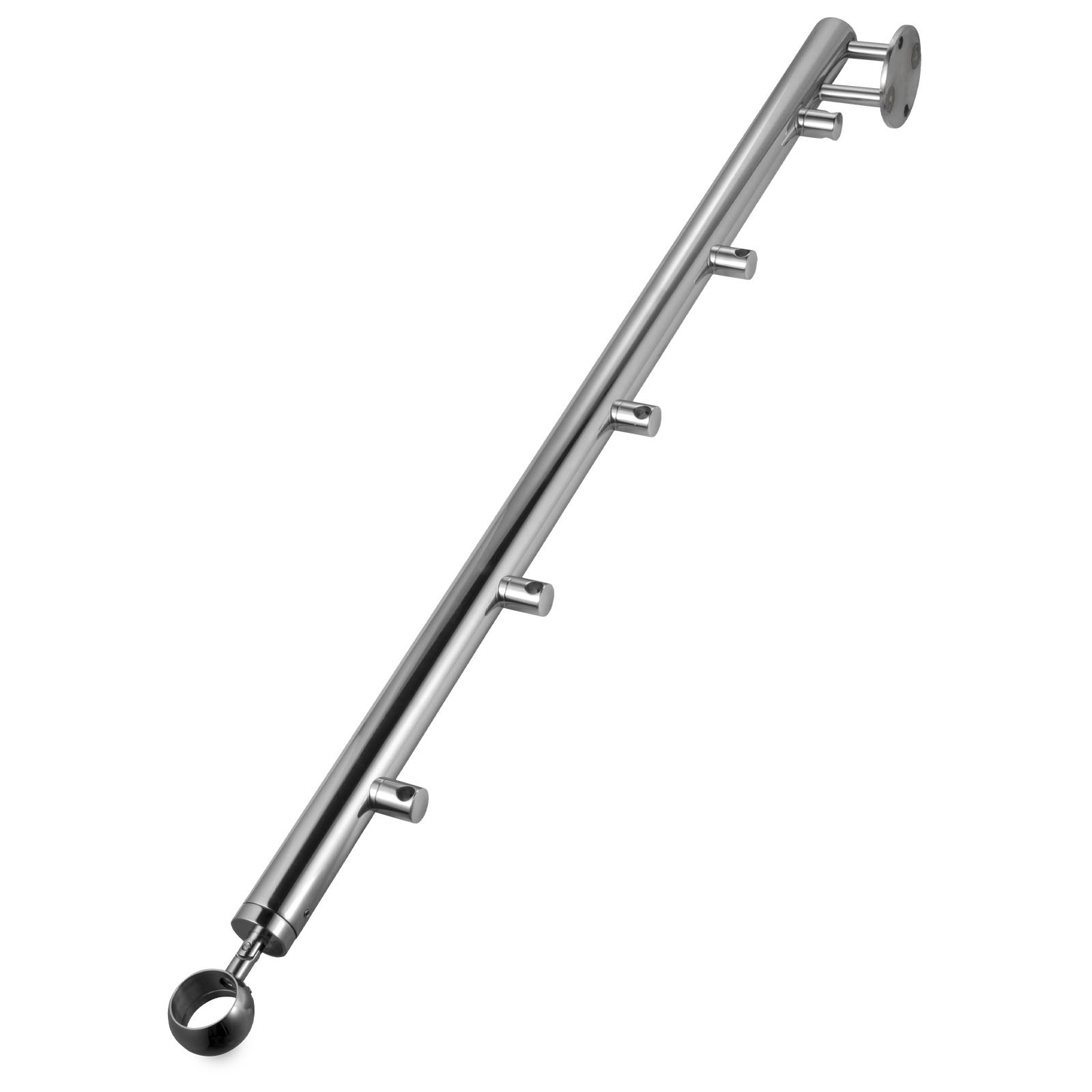 Vevor Ringhiera Scala Ad Angolo In Acciaio 5 Barre Trasversali Altezza 100 Cm