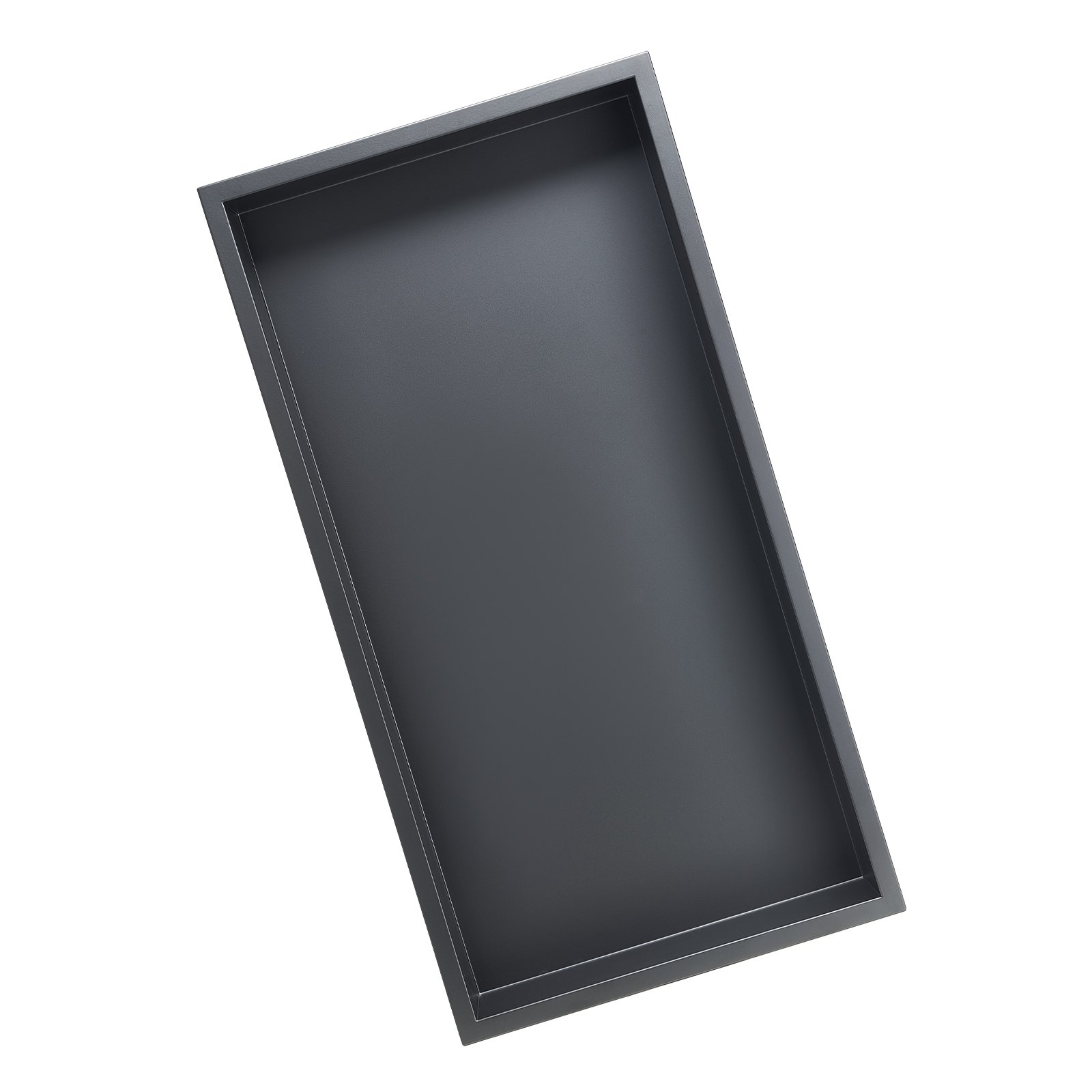 VEVOR Shower Niche, 10.16x33.02x63.5 cm Wall Niche, Stainless Steel Soap and Shampoo Storage Organizer, Durable and Easy to Install, Black for Bathrooms