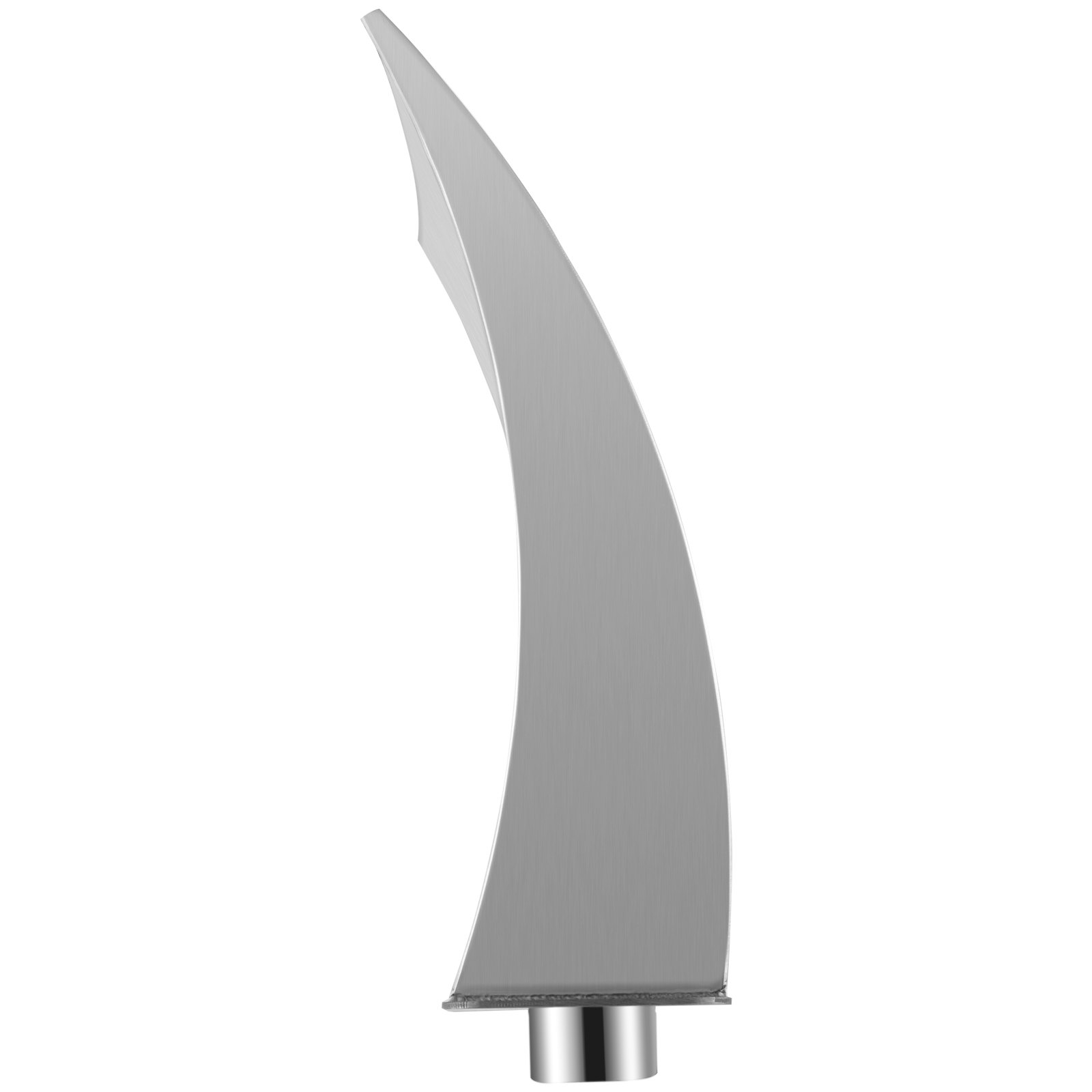 VEVOR Fontana per Piscina a Cascata da Giardino in Acciaio Inossidabile 115x300mm, Cascata Argento Ingresso Acqua Posteriore, con Disegno a Specchio e Curvatura per Garantire Flusso d'Acqua Costante