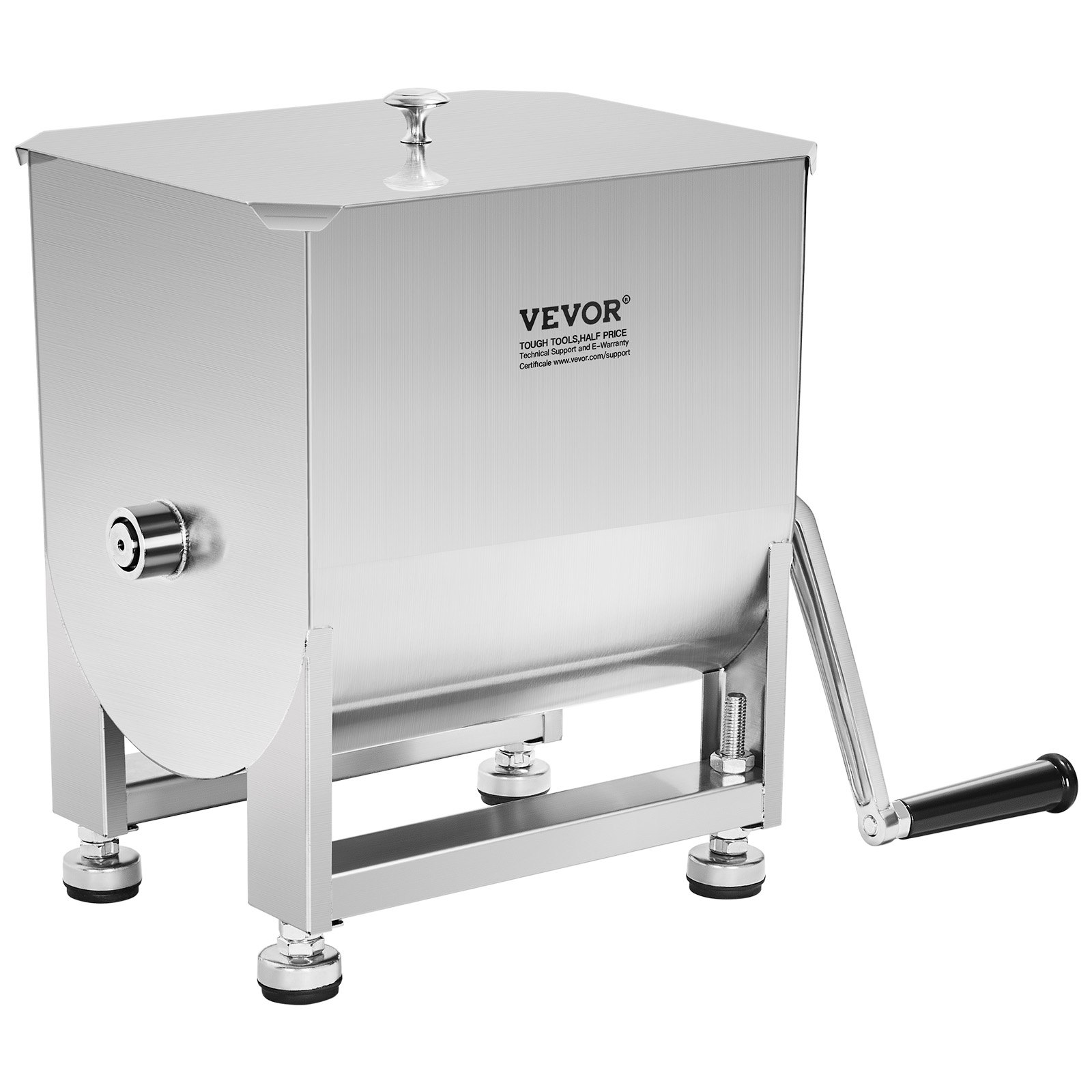 VEVOR Impastatrice Manuale per Carne in Acciaio Inossidabile con Serbatoio 10 L